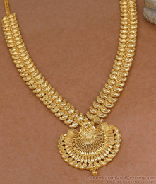 Premium Quality Gold Plated Dual Mango Malai Haram For Wedding HR3824