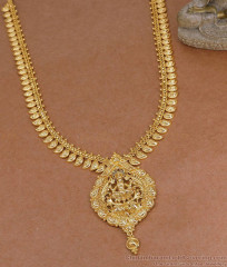 Premium Quality Lakshmi Motif Gold Imitation Haram Mango Design HR3826 Premium Quality Lakshmi Motif Gold Imitation Haram Mango Design HR3826