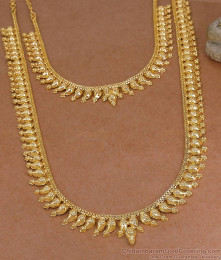 Traditional 1 Gram Gold Bridal Wear Mango Haram Set Online HR3834 Traditional 1 Gram Gold Bridal Wear Mango Haram Set Online HR3834