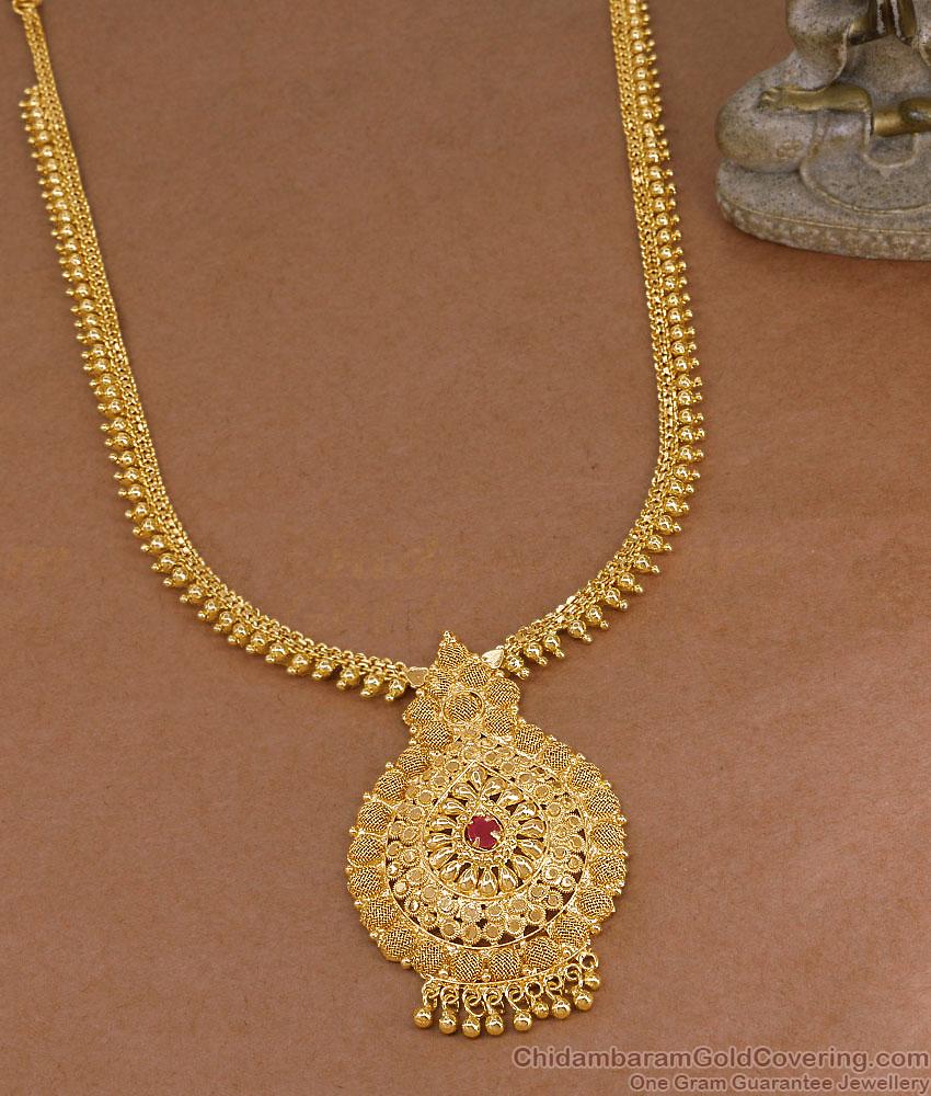 Real Gold Tone Ruby Stone Golden Beads Haram For Wedding HR3838 Real Gold Tone Ruby Stone Golden Beads Haram For Wedding HR3838