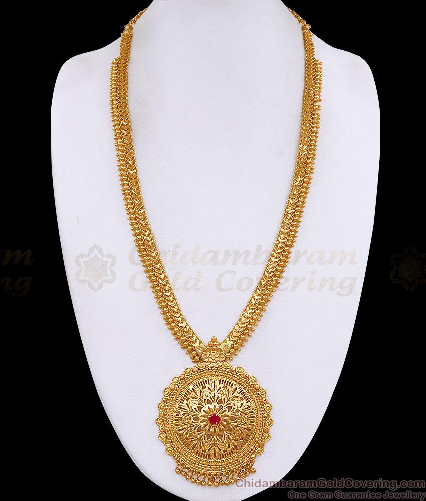 Premium Quality One Gram Gold Long Haram Bollywood Fashion HR3840 Premium Quality One Gram Gold Long Haram Bollywood Fashion HR3840