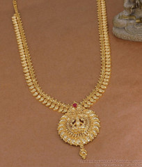 Traditional Lakshmi Motif Gold Imitation Mango Haram For Wedding HR3841 Traditional Lakshmi Motif Gold Imitation Mango Haram For Wedding HR3841
