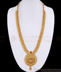 Traditional Lakshmi Motif Gold Imitation Mango Haram For Wedding HR3841 Traditional Lakshmi Motif Gold Imitation Mango Haram For Wedding HR3841