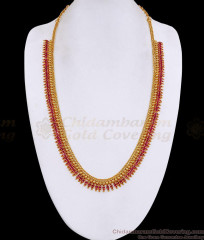 New Arrival Ruby Stone Mullaipoo Haram Micro Gold Jewelry HR3846 New Arrival Ruby Stone Mullaipoo Haram Micro Gold Jewelry HR3846
