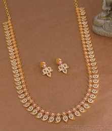 Glittering Ruby White Ad Stone Mango Haram Imitation Jewelry HR3851 Glittering Ruby White Ad Stone Mango Haram Imitation Jewelry HR3851
