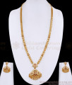 Original Five Metal Impon Swan Haram With Pin Type Earring HR3853