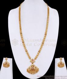 Original Five Metal Impon Swan Haram With Pin Type Earring HR3853 Original Five Metal Impon Swan Haram With Pin Type Earring HR3853