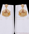 Original Five Metal Impon Swan Haram With Pin Type Earring HR3853