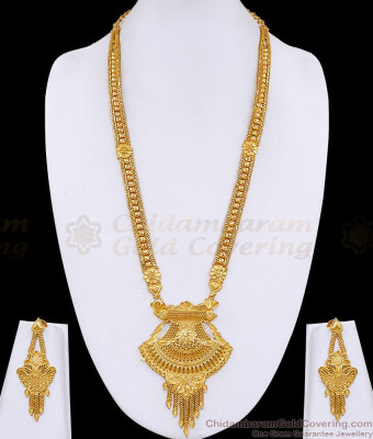 Real Gold Tone Arabic Long Haram With Matching Earrings Online HR3854