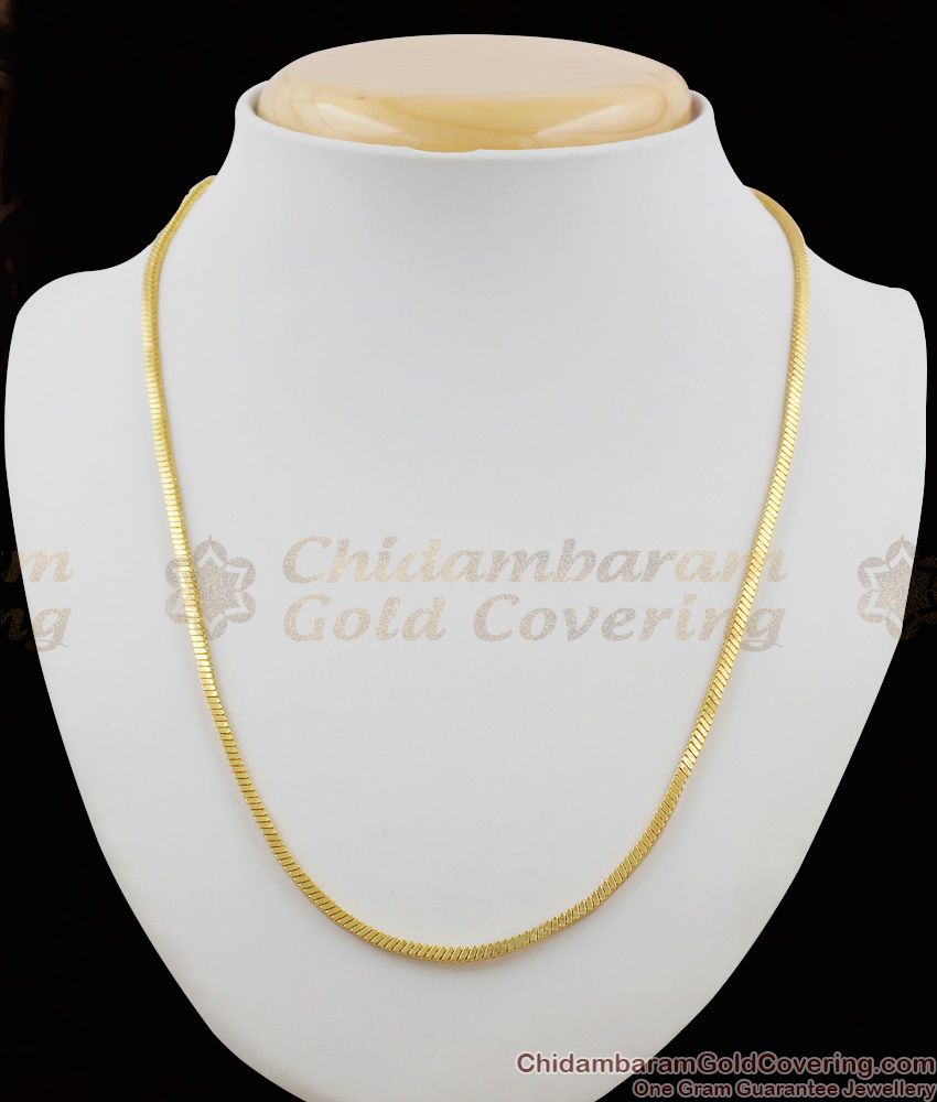 Simple Plain Gold Imitation Short Chain Daily Wear CHNS1005