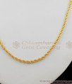 Thin Gold Inspired Regular Wear Twisted Rope Short Chain Daily Wear CHNS1007