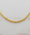 Thin Gold Inspired Regular Wear Twisted Rope Short Chain Daily Wear CHNS1007