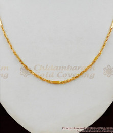 Interlock Pattern Trendy Design Gold Short Chain For Regular Use CHNS1018