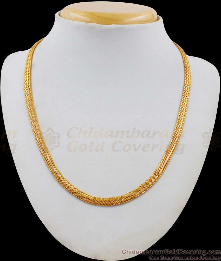 One Gram Gold Plated Short Chain For Men Daily Use CHNS1026