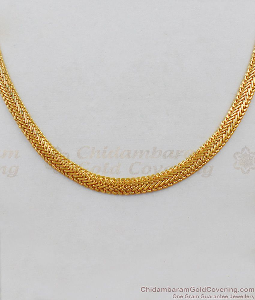 One Gram Gold Plated Short Chain For Men Daily Use CHNS1026