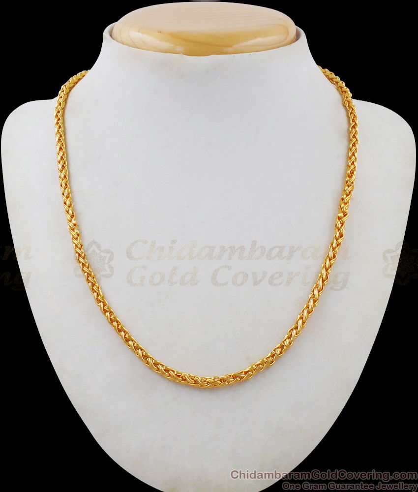 Unique Real Gold Short Chain Collections For Daily Use Buy Online CHNS1034