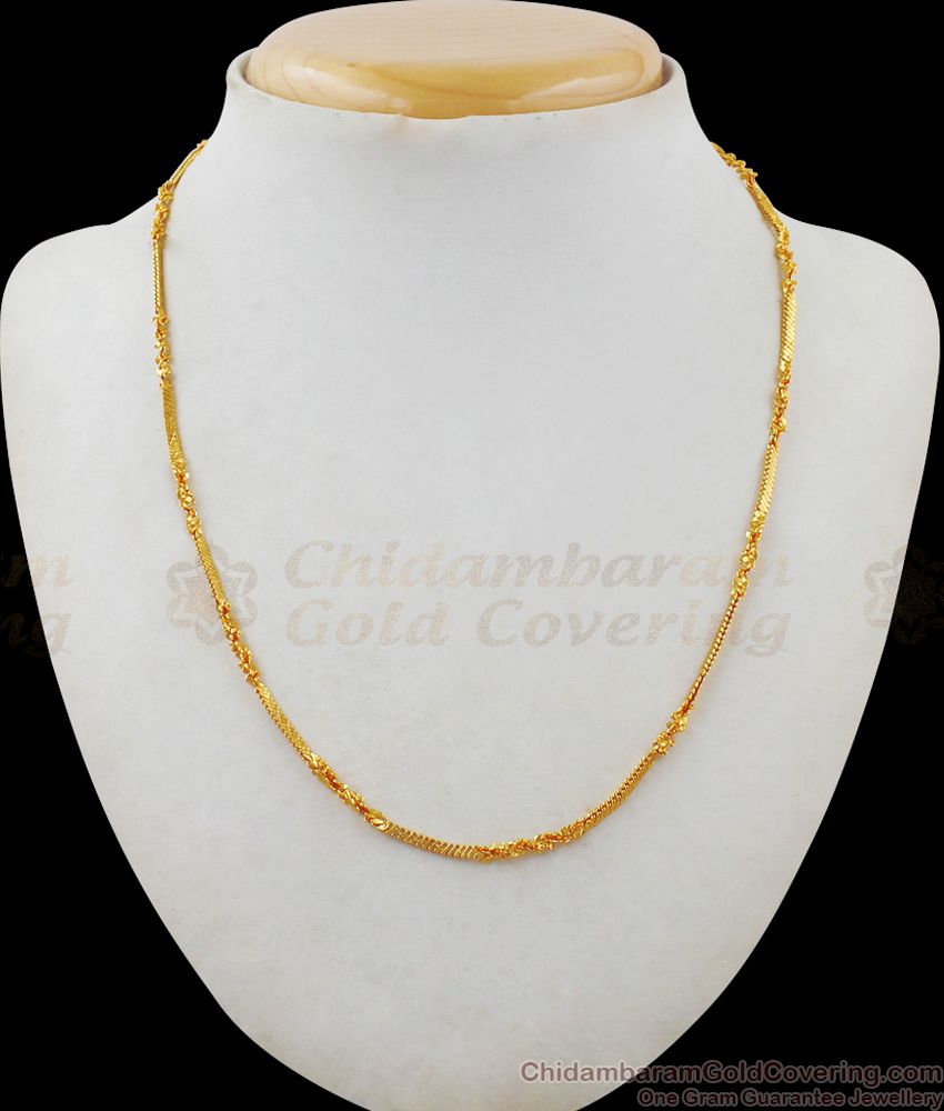 Stunning Real Gold Short Chain Collections For Daily Wear Buy Online CHNS1037