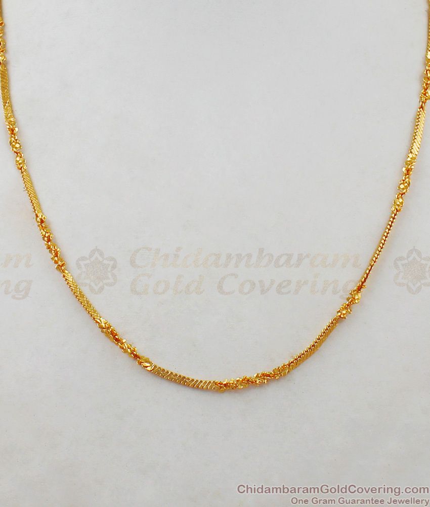 Stunning Real Gold Short Chain Collections For Daily Wear Buy Online CHNS1037