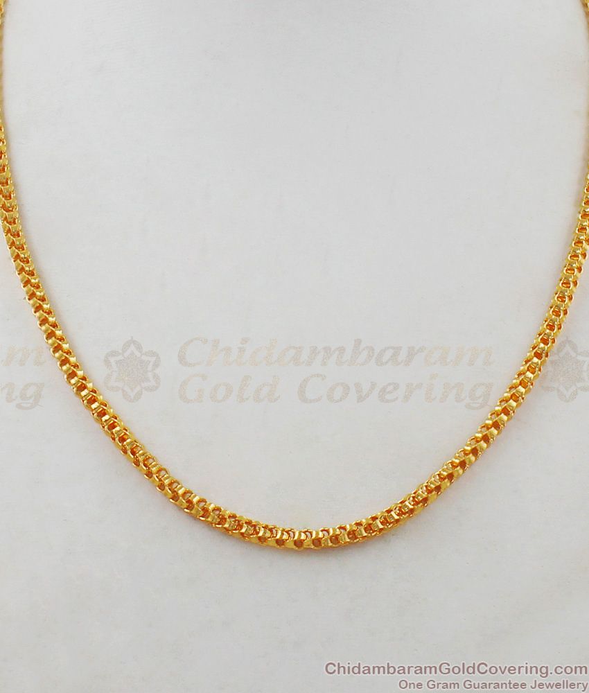 Regular Men Attractive Gold Plated Short Chain For Daily Use CHNS1039