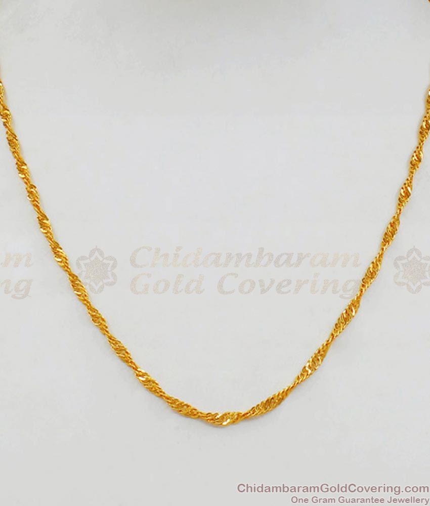 Traditional Design Gold Short Chain Gold Plated Jewelry Collections CHNS1051
