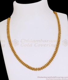 Traditional 22K Gold Plated Textured Beaded Short Chain CHNS1072