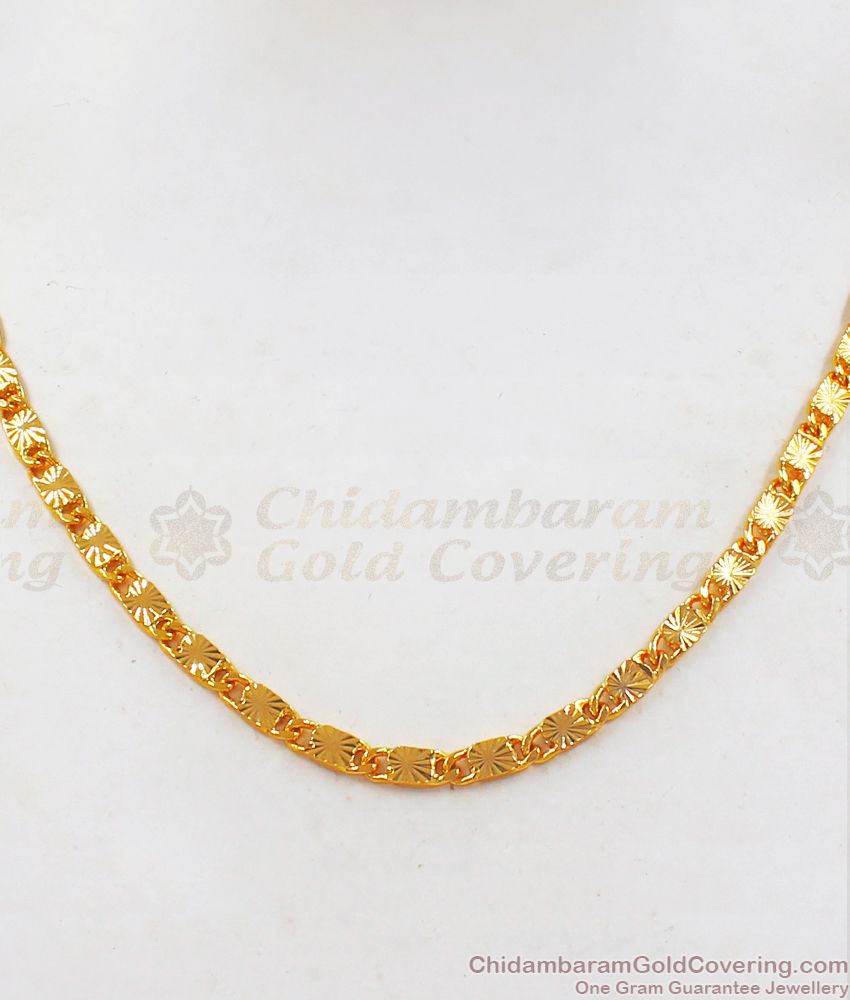 Daily Wear Gold Plated Short Chains For Mens Collections CHNS1073