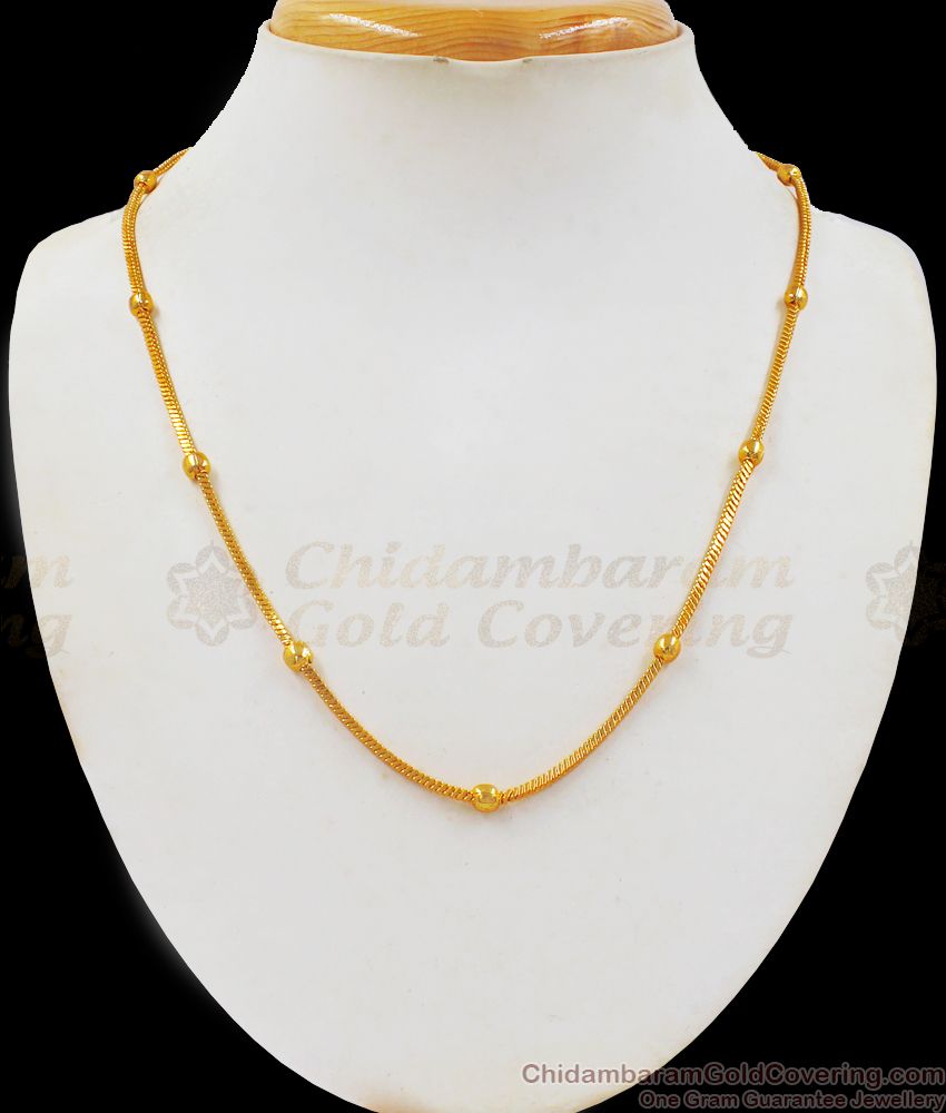 Balls Design Gold Short Chain For Womens Fashions CHNS1080