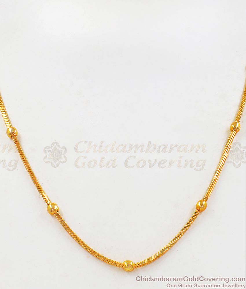 Balls Design Gold Short Chain For Womens Fashions CHNS1080