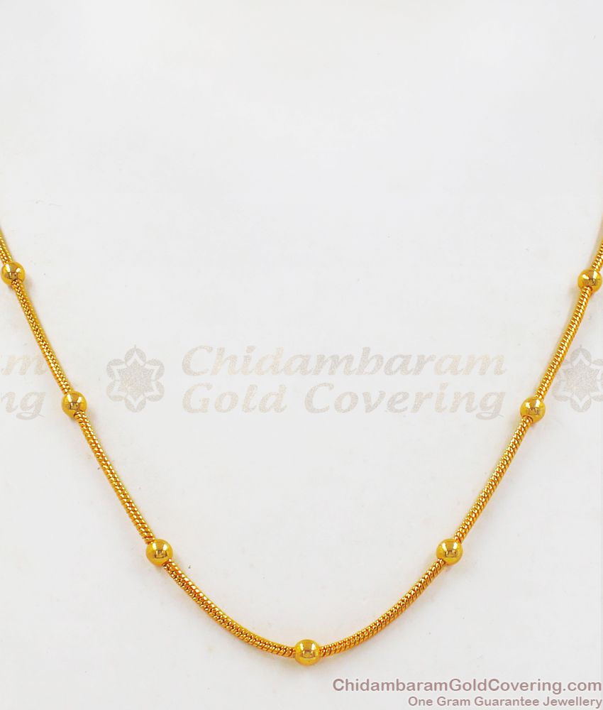 Sleek And Slim Design Gold Plated Short Chains CHNS1081