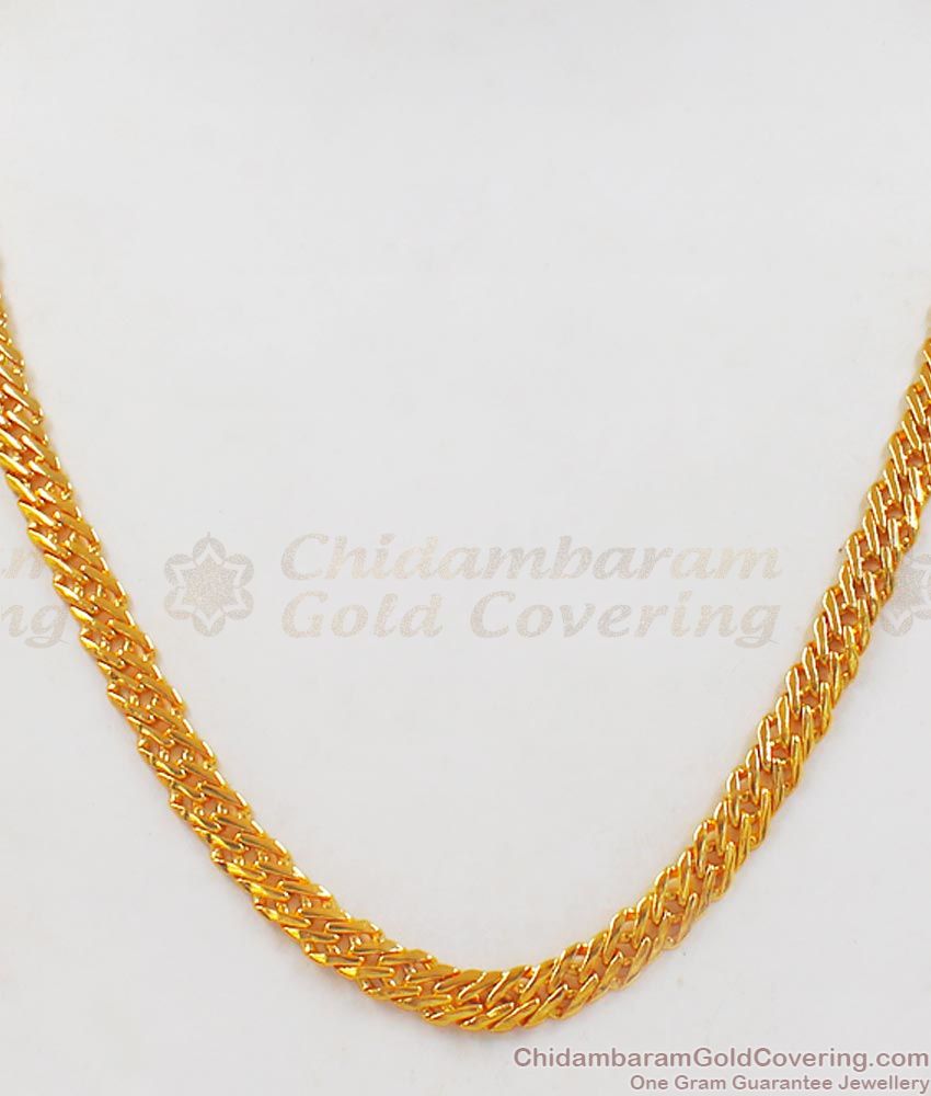 Daily Wear Collection Mens Gold Plated Thick Short Chains CHNS1085