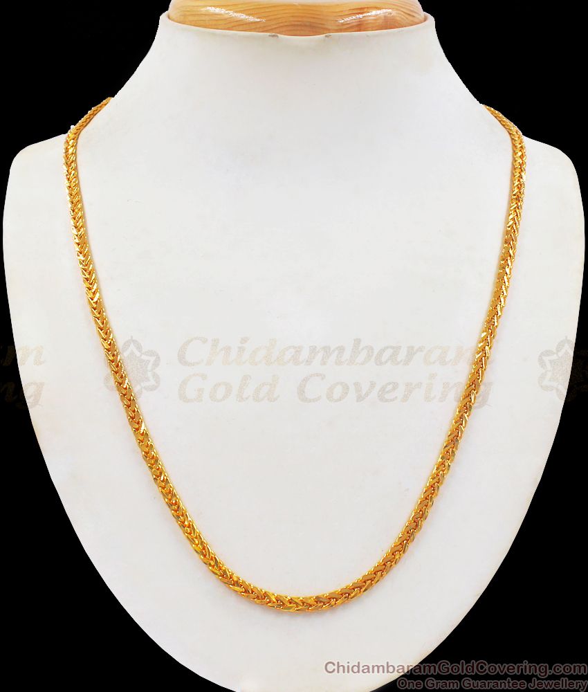 Mens Model Gold Short Chain Daily Wear Shop Online CHNS1089