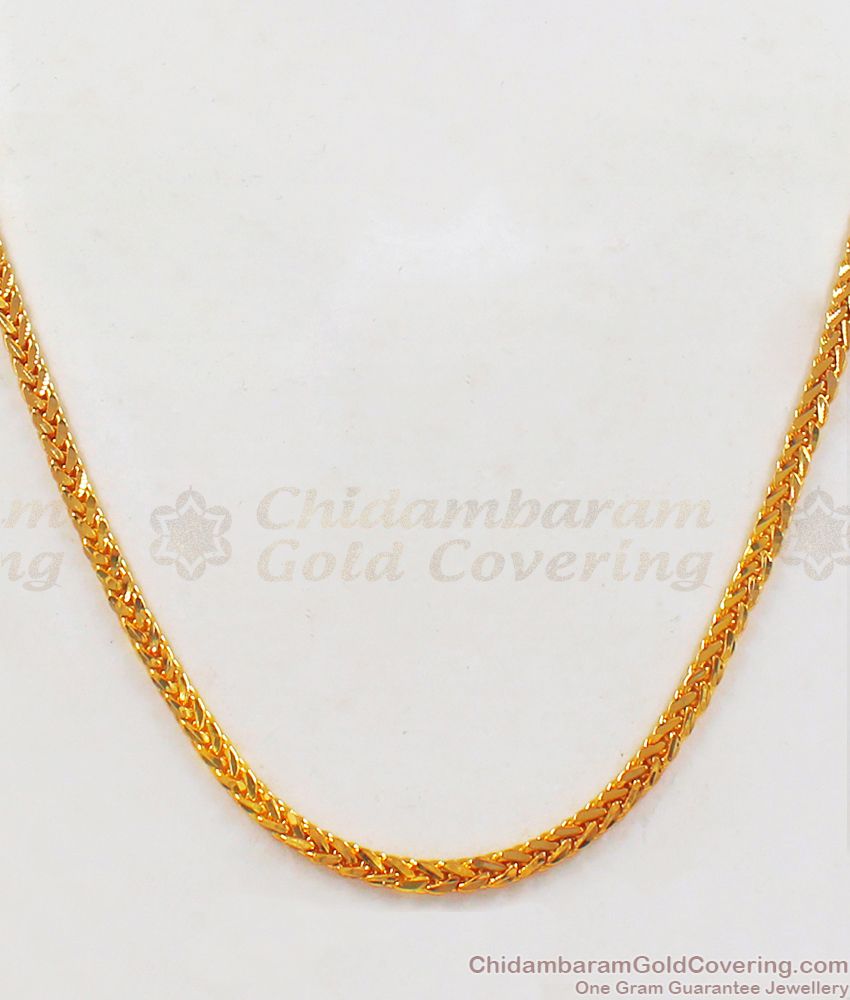 Mens Model Gold Short Chain Daily Wear Shop Online CHNS1089