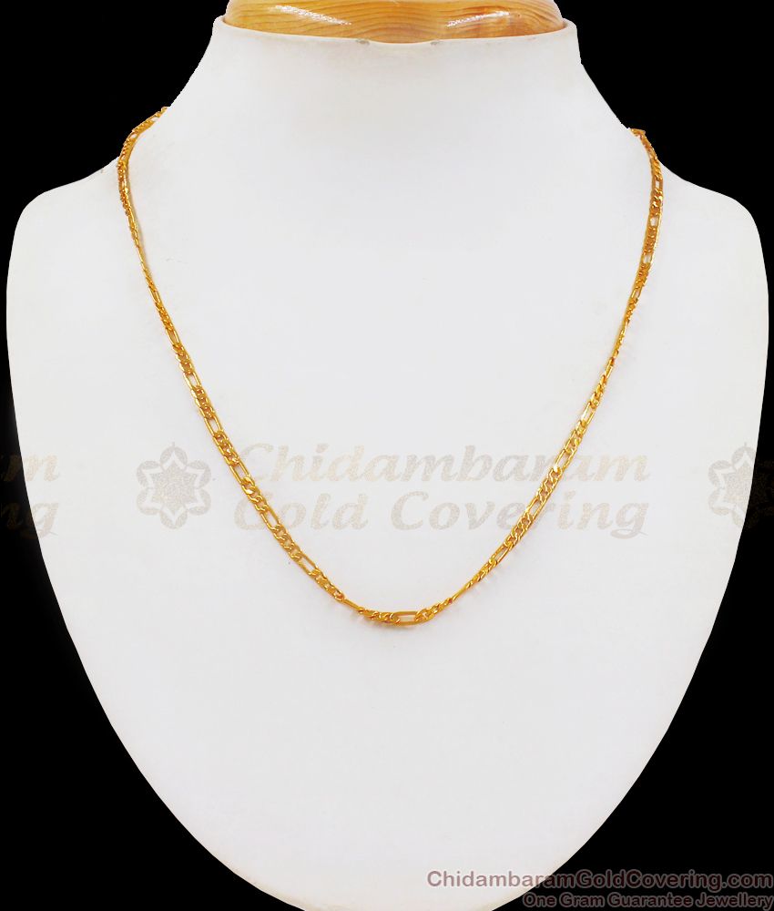 Sleek Design Gold Short Chain Mens Daily Wear CHNS1092
