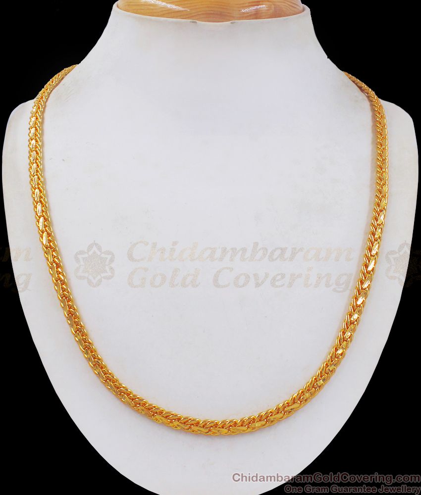 18 Inch Short One Gram Gold Thick Chain Shop Online CHNS1093
