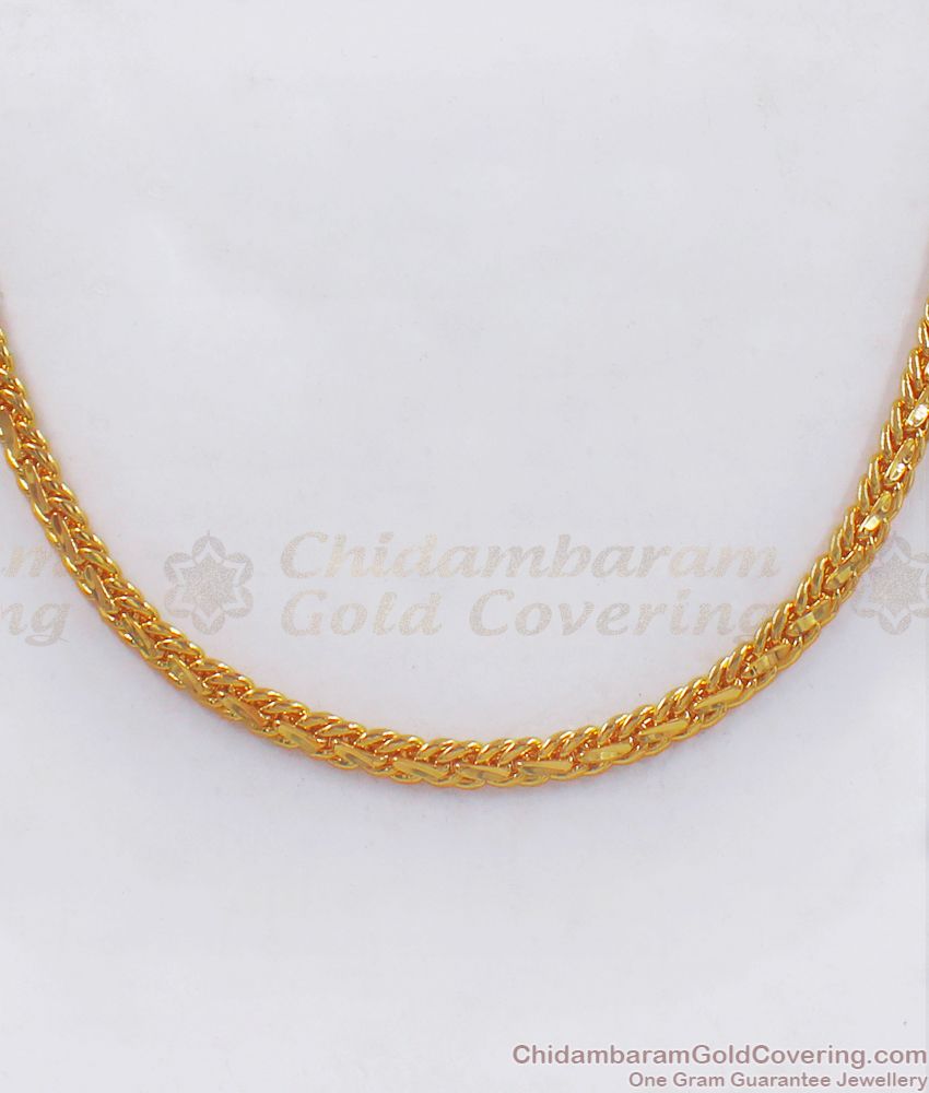 18 Inch Short One Gram Gold Thick Chain Shop Online CHNS1093