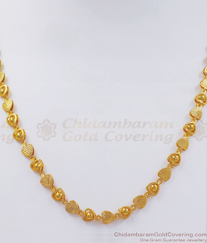 Lovely Heart Shaped Gold Plated Short Chain Daily Use CHNS1094