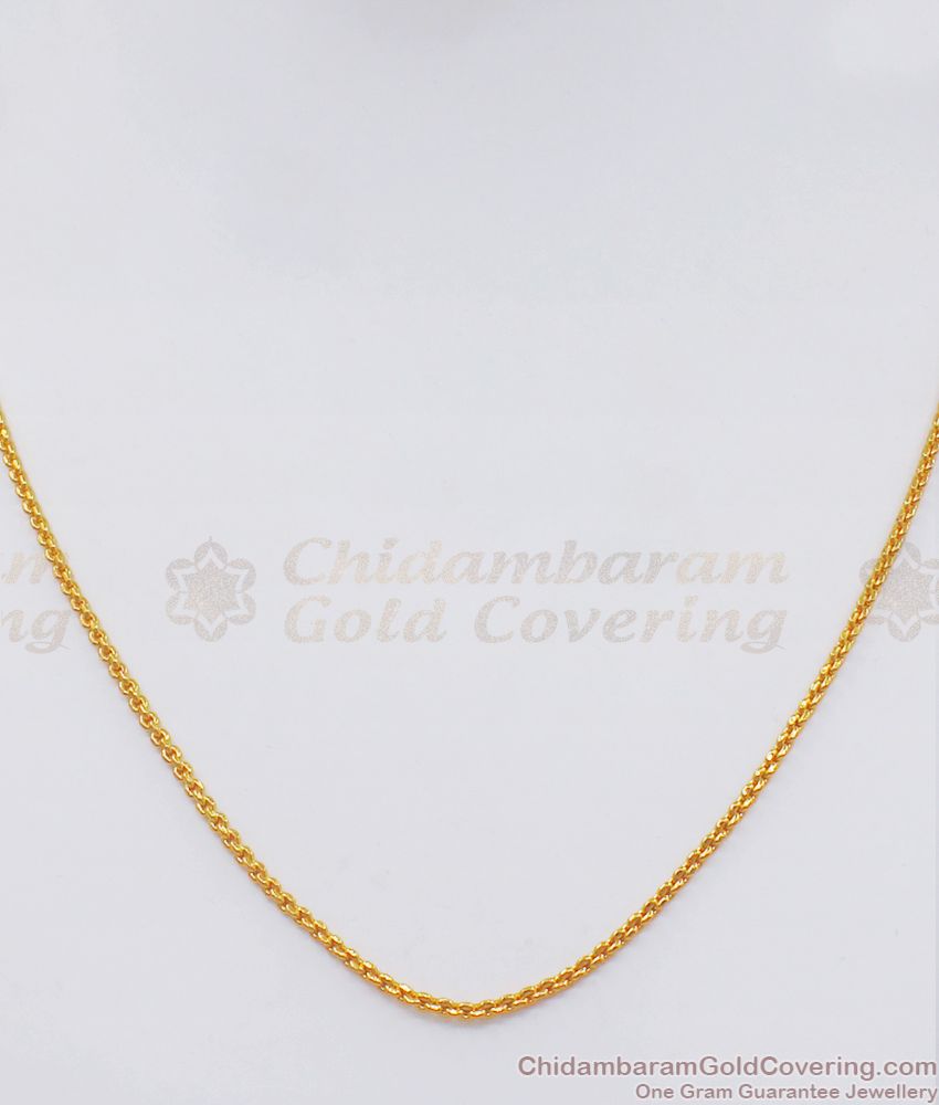Thin Spiral Design Gold Chain Shop Online CHNS1096
