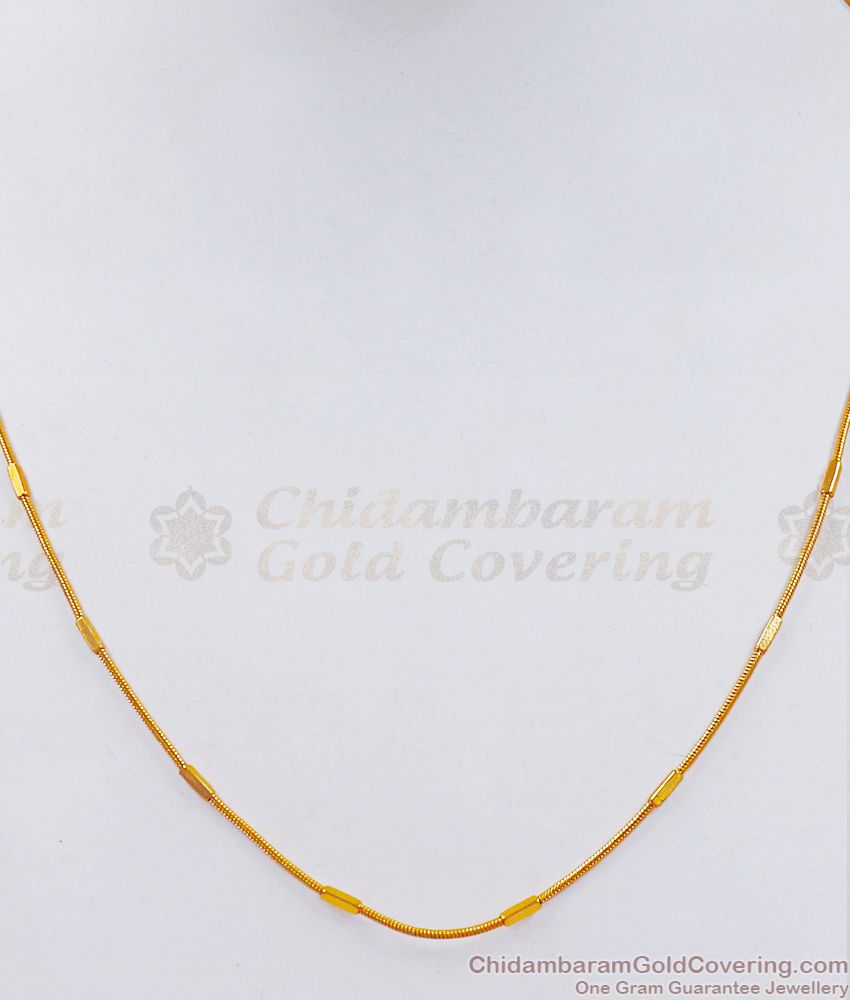 Very Thin Gold Plated Chain Daily Wear Shop Online CHNS1100