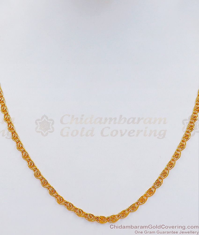 Spiral Gold Plated Short Chain Regular Use CHNS1103