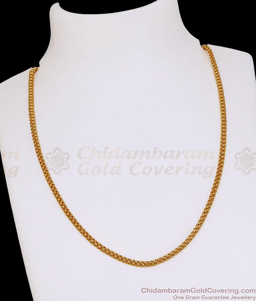 Buy Gold Plated Round Box Link Short Chain CHNS1115