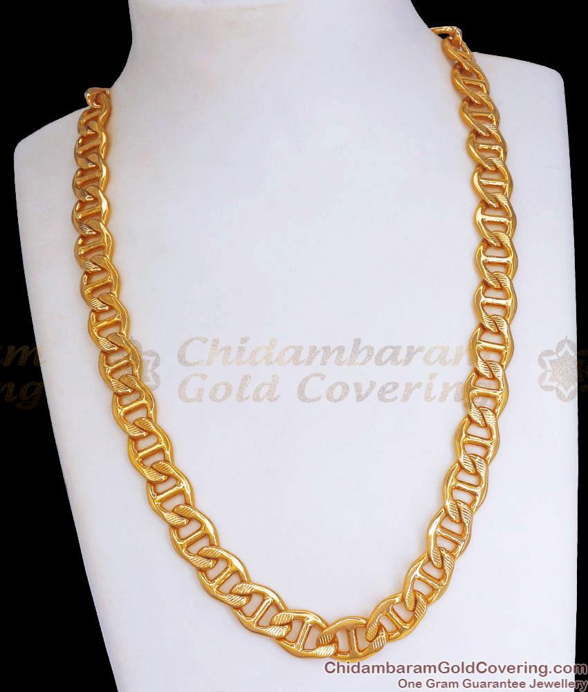 Premium Quality Thick Gold Plated Chain For Men Rockstar Design CHNS1127