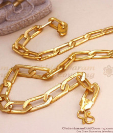 Buy Plain Gold Plated Chains Heavy Paper Clip Design For Mens CHNS1128 Buy Plain Gold Plated Chains Heavy Paper Clip Design For Mens CHNS1128