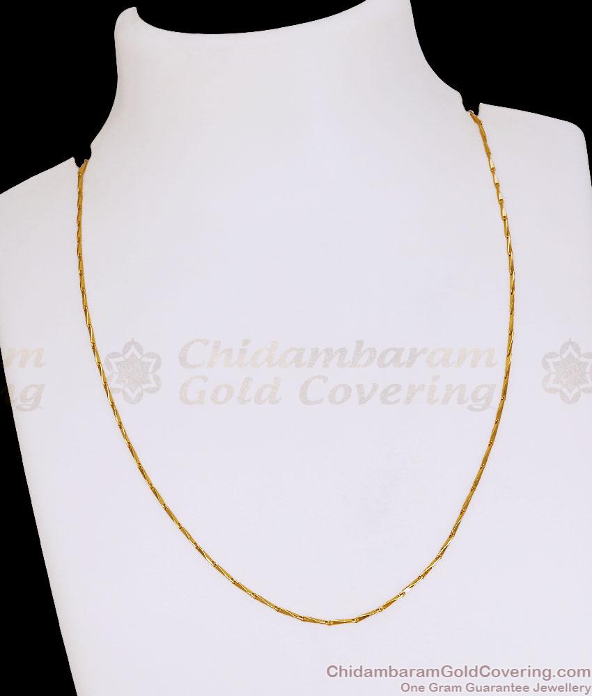 Modern 1 Gram Gold Thin Wheat Chain Online CHNS1136