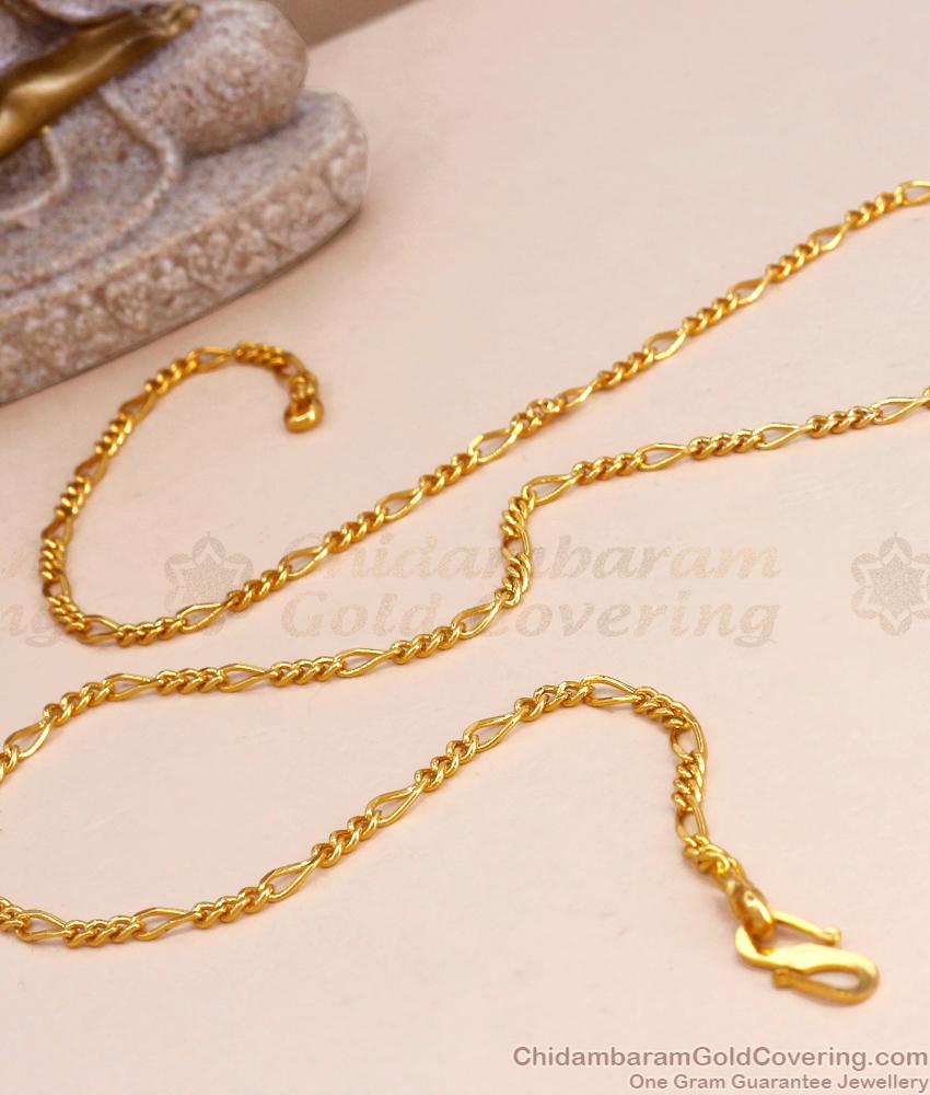Stylish One Gram Gold Sachin Thin Chain For Mens CHNS1137