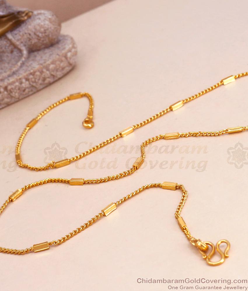 Pure Gold Tone Thin Chain Designs Shop Online CHNS1139