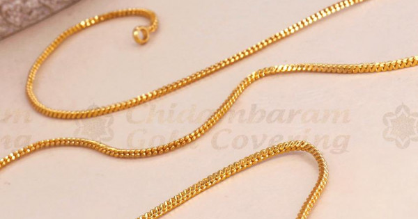 Plain Regular Use Gold Plated Chains Designs Shop Online CHNS1140