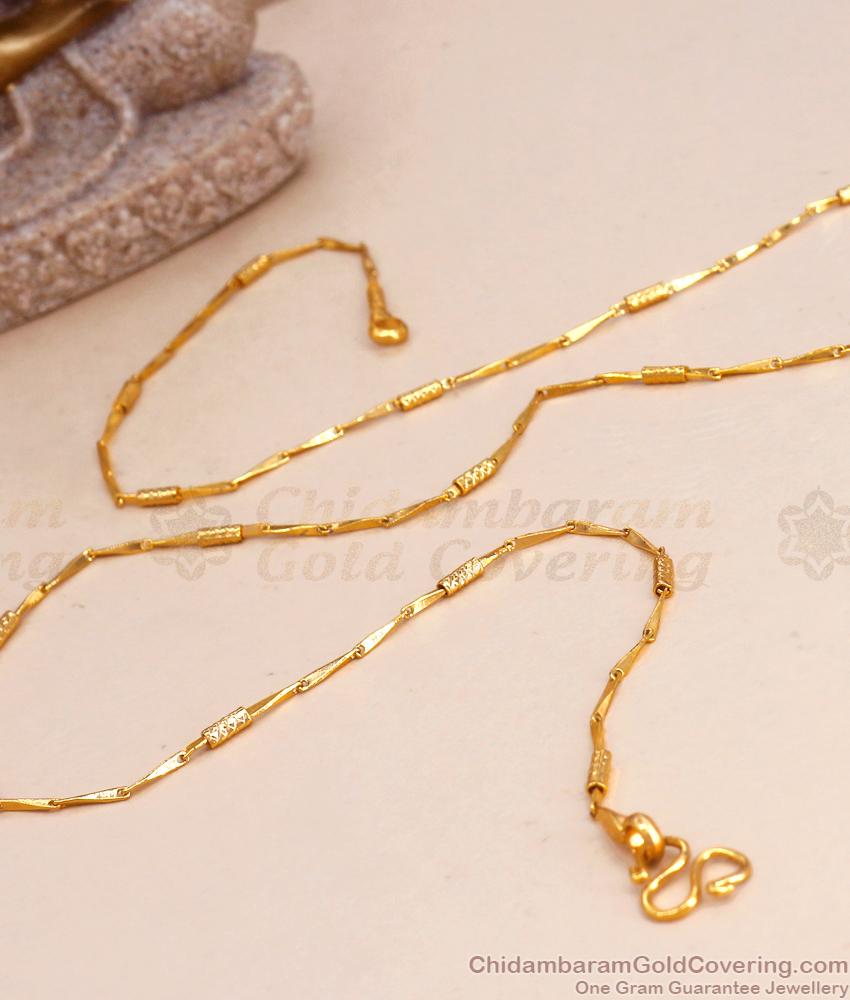 Daily Wear 1 Gram Gold Chain Wheat Designs Shop Online CHNS1141
