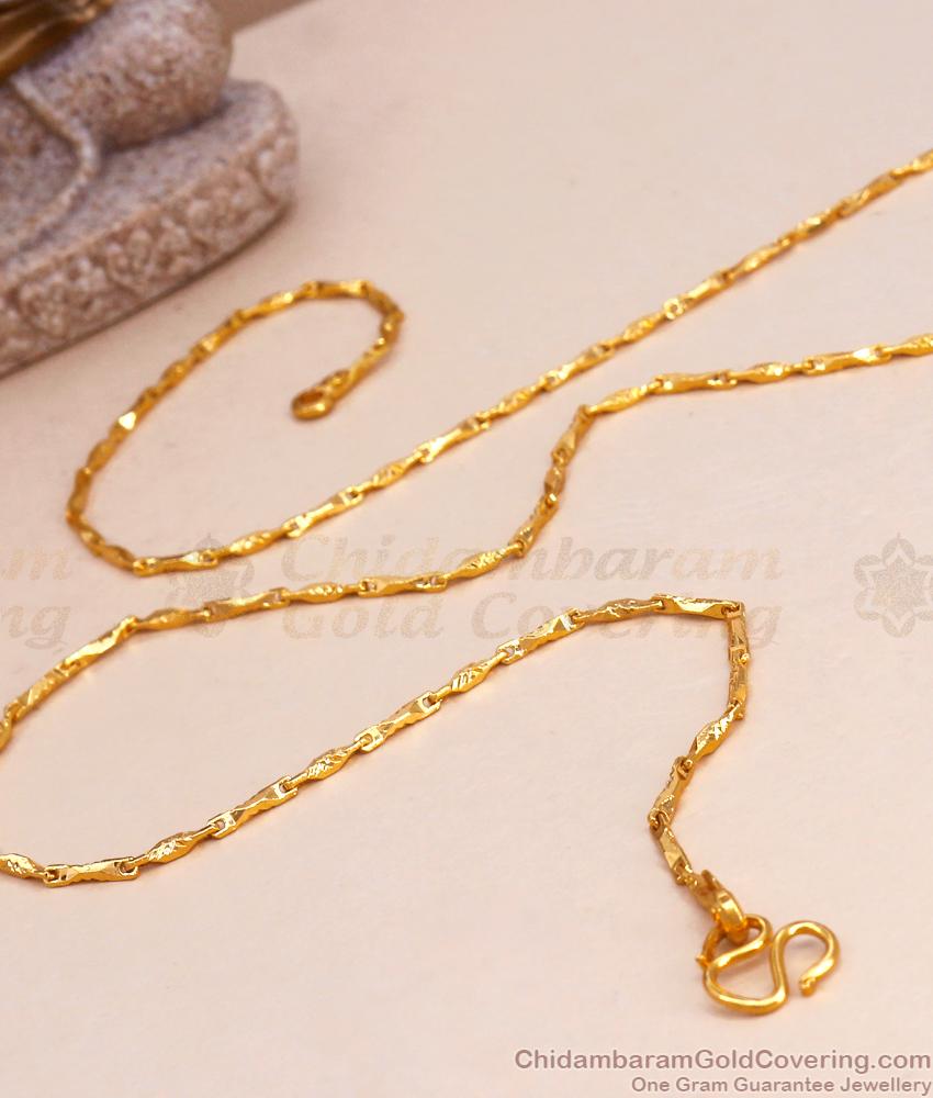 Light Weight Thin Gold Plated Chain Daily wear Collections Shop Online CHNS1144
