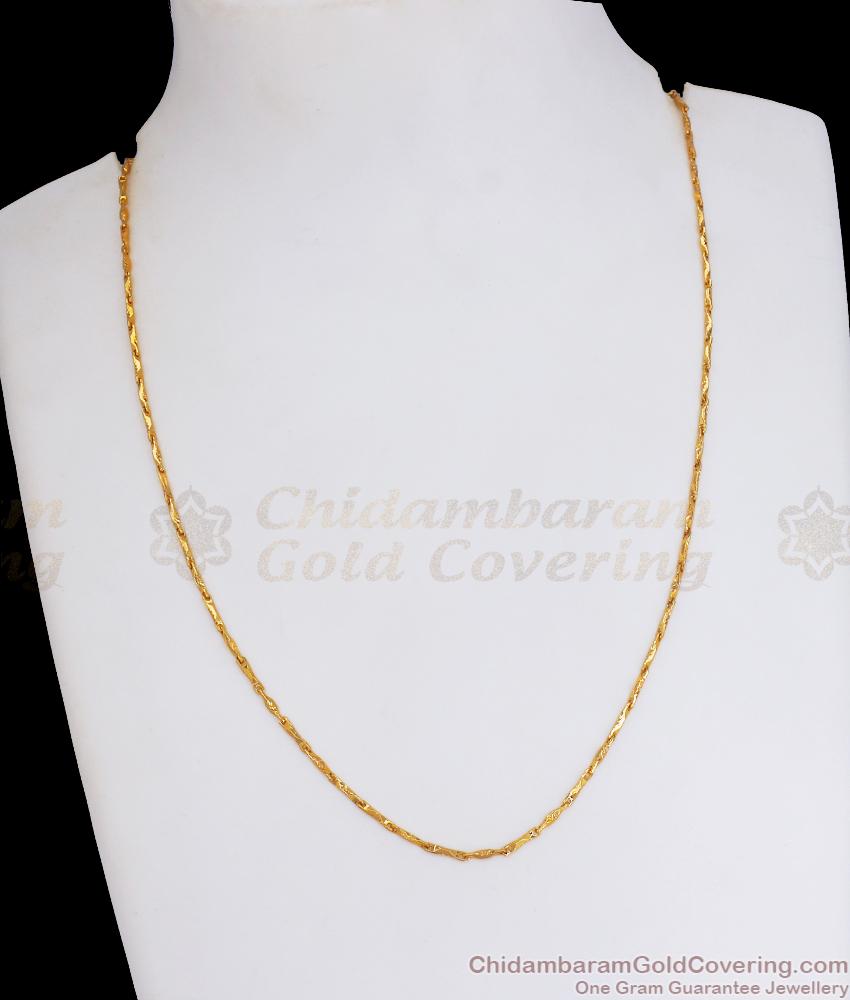 Light Weight Thin Gold Plated Chain Daily wear Collections Shop Online CHNS1144