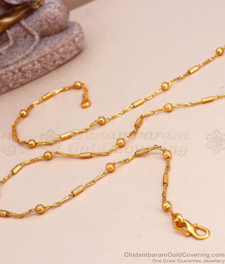 Regular Wear Gold Imitation Chain Beads Wheat Chain Designs CHNS1146